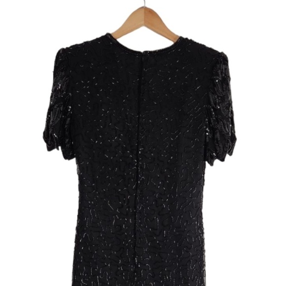 Vintage Laurence Kazar Beaded Evening Dress Size Medium - Picture 5 of 8